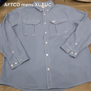 AFTCO Men's Casual Light Blue Button Down Shirt